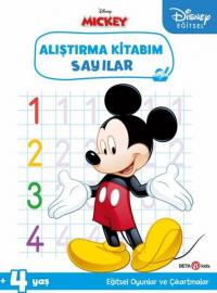 Disney Eğitsel Çıkartmalı Mickey Alıştırma Kitabım Sayılar 4+Yaş Kolek