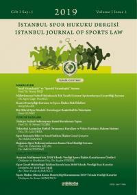 İstanbul Spor Hukuku Dergisi C:1 S:1