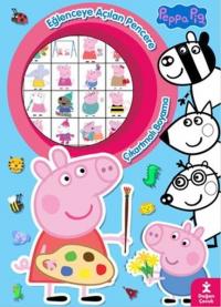 Peppa Pig-Eğlenceye Açılan Pencere - Çıkartmalı Boyama Kitabı Kolektif