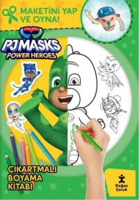 Pjmasks Power Heroes Çıkartmalı Boyama Kitabı - Maketini Yap ve Oyna!