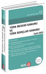 Türk Medeni Kanunu ve Türk Borçlar Kanunu Cep Serisi Eylül 2023 Kolekt