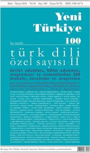 Yeni Türkiye Sayı 100-Türk Dili Özel Sayı 2